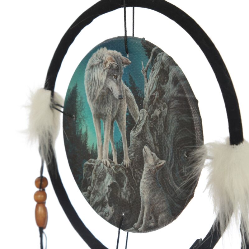 Afbeelding laden in galerijviewer, Lisa parker spirit wolf droomvanger 16cm