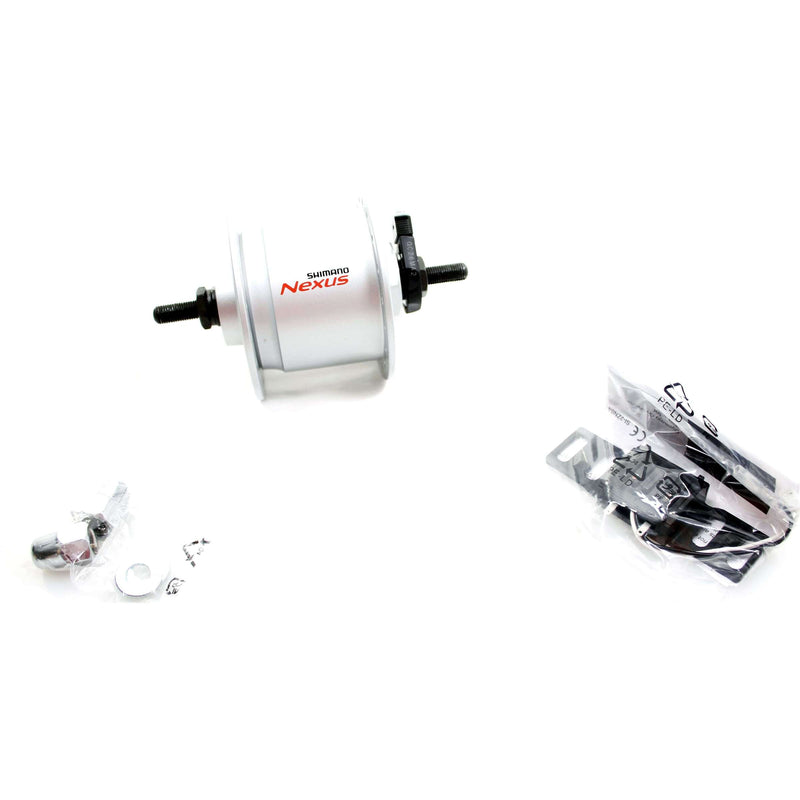 Afbeelding laden in galerijviewer, Shimano Dynamo Naaf 100 36 Zilver Dh-C3000 6V 3.0W Moer