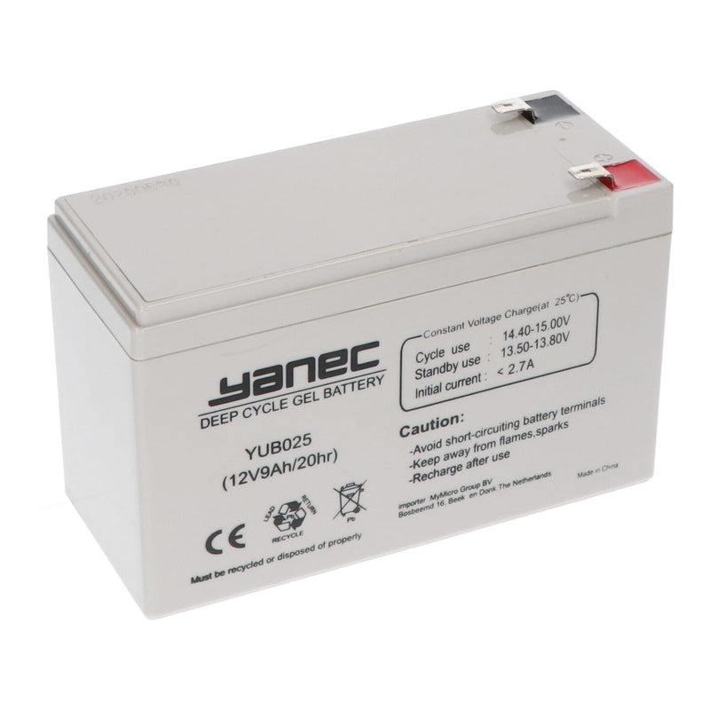 Load image into Gallery viewer, Yanec gel accu 12v 9ah