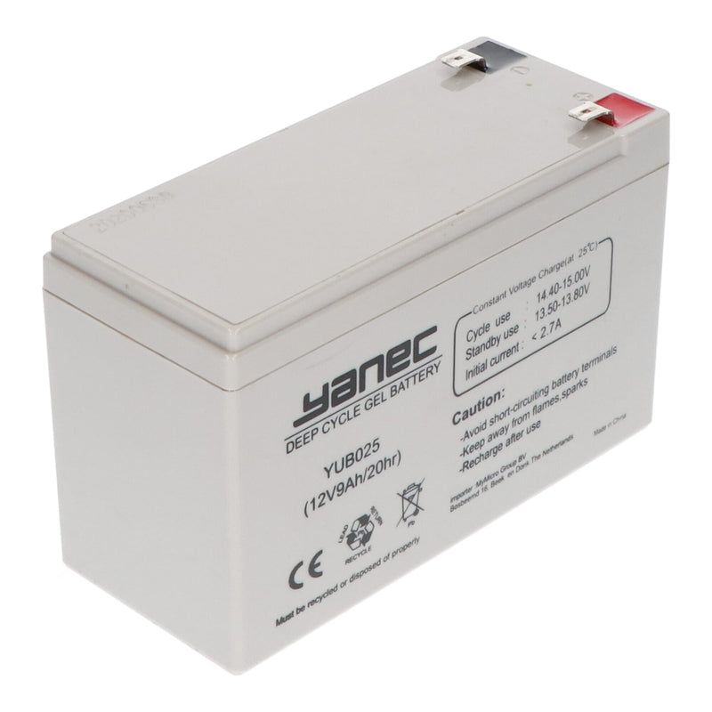 Load image into Gallery viewer, Yanec gel accu 12v 9ah