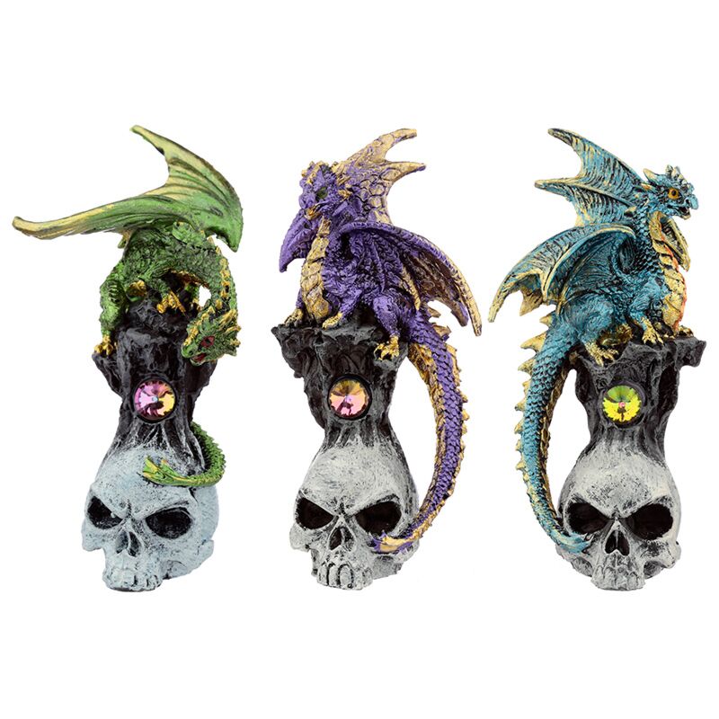 Afbeelding laden in galerijviewer, Dark legends edelsteentjes schedel draak