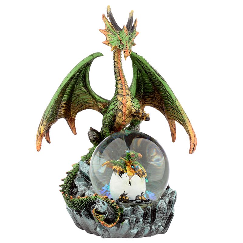 Load image into Gallery viewer, Dark legends kristallen bol draak sneeuwbol