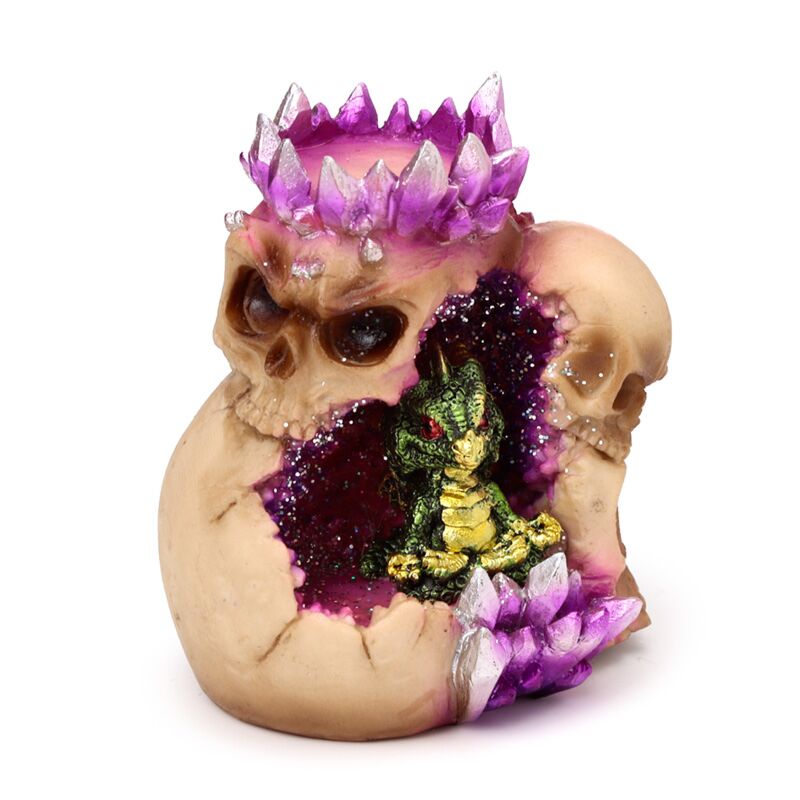 Load image into Gallery viewer, Elements baby draak kristal schedel waxinelichthouder
