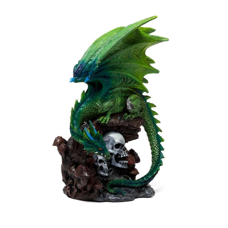 Afbeelding laden in galerijviewer, Enchanted nightmare smaragd spirit of the forest schedel draak