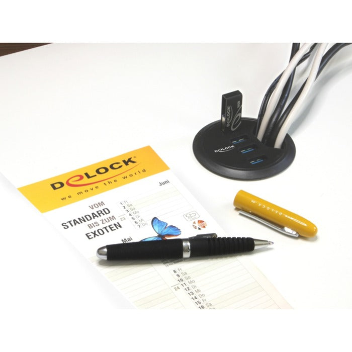 Load image into Gallery viewer, DeLOCK In-Desk Hub 4 Port USB 3.0