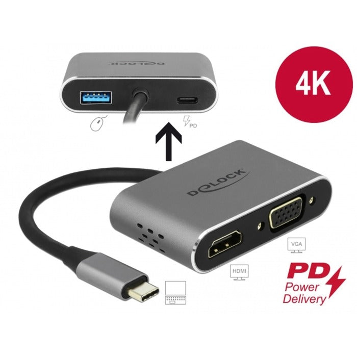 Load image into Gallery viewer, DeLOCK USB-C > HDMI + VGA