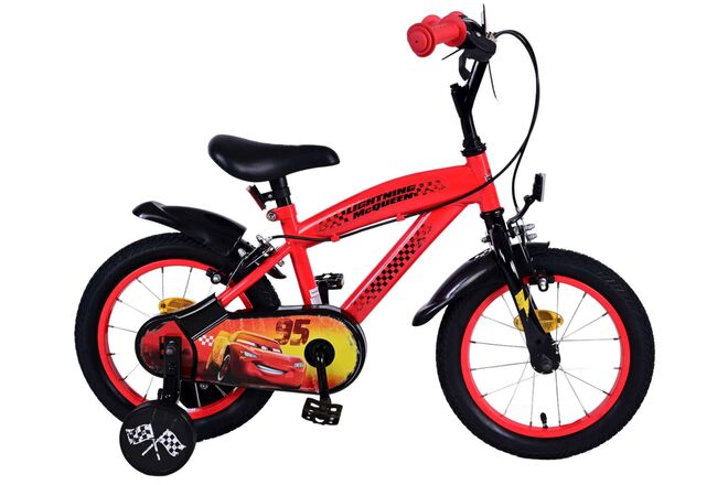 Load image into Gallery viewer, Disney Disney Kinderfiets Jongens 14 inch Rood Twee handremmen