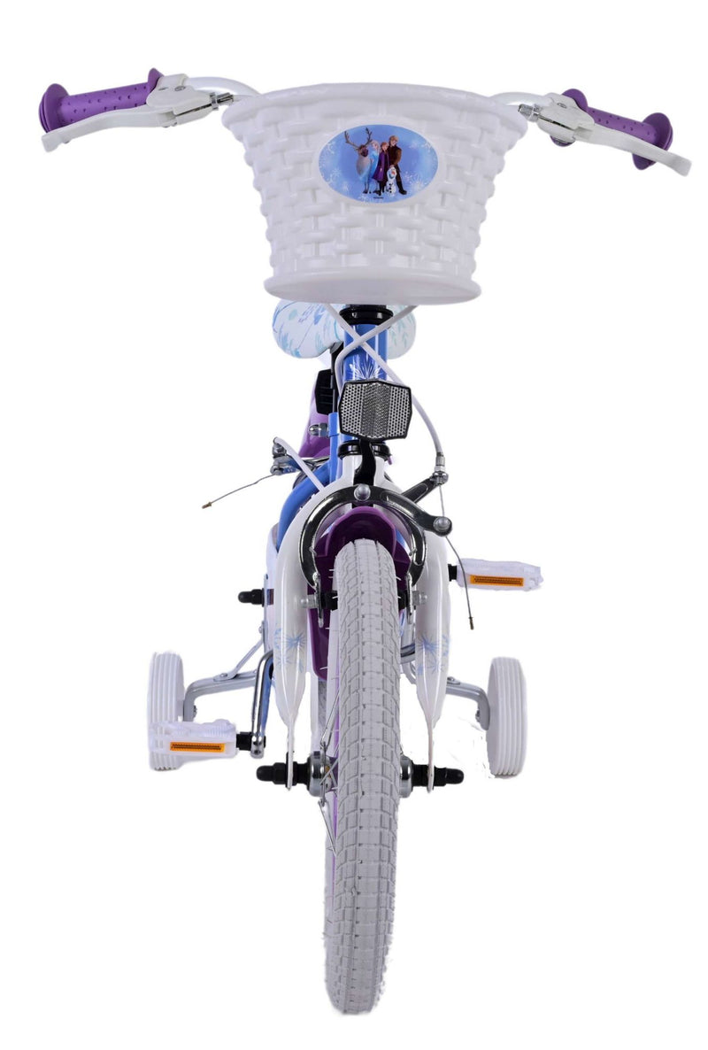 Load image into Gallery viewer, Disney Frozen 2 Kinderfiets Meisjes 14 inch Blauw Paars Twee handremmen