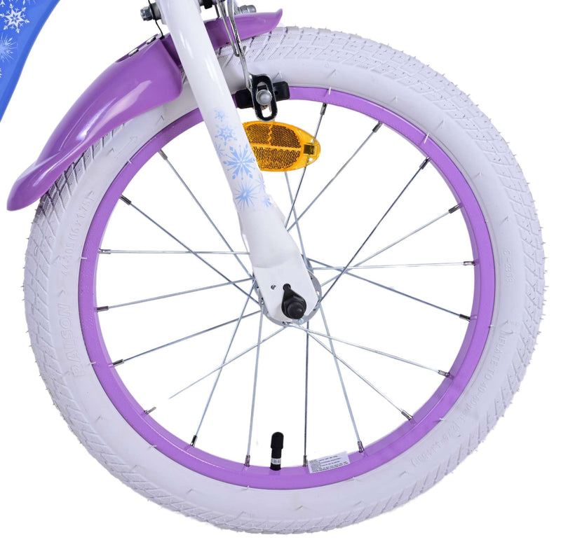 Load image into Gallery viewer, Disney Frozen 2 Kinderfiets Meisjes 16 inch Blauw Paars Twee handremmen