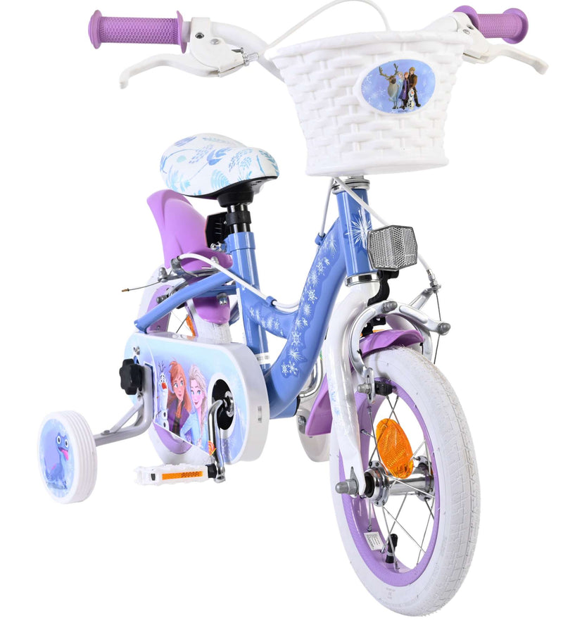 Load image into Gallery viewer, Disney die eiskönigin disney frozen 2 kinderfiets - meisjes - 12 inch - blauw paars - twee handremmen