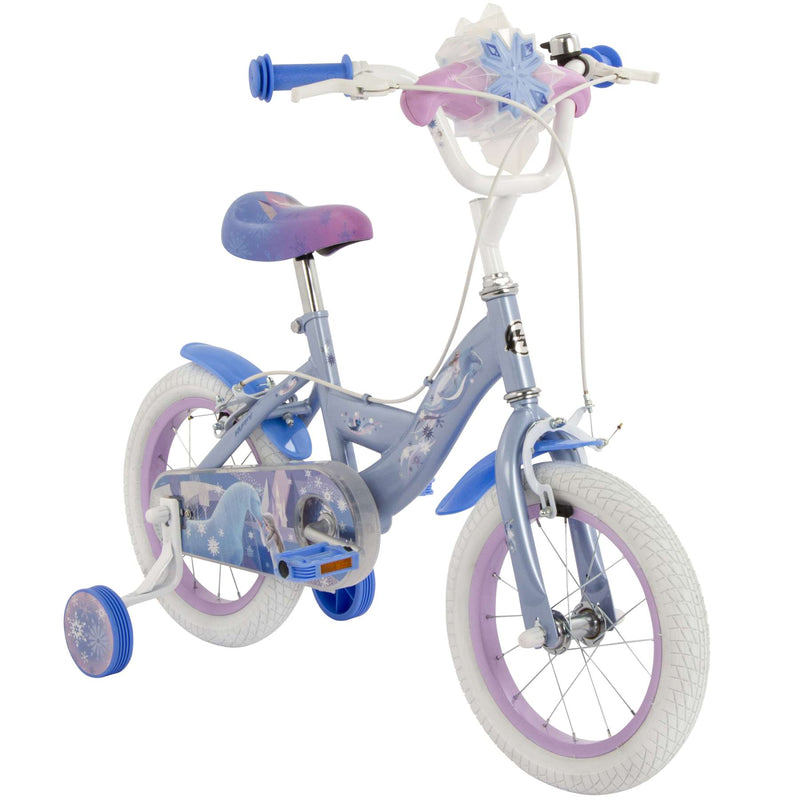 Load image into Gallery viewer, Huffy disney frozen 2 kinderfiets - meisjes - 14 inch - blauw paars - twee handremmen