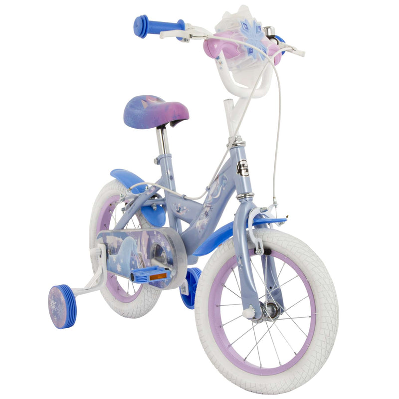 Load image into Gallery viewer, Huffy disney frozen 2 kinderfiets - meisjes - 14 inch - blauw paars - twee handremmen