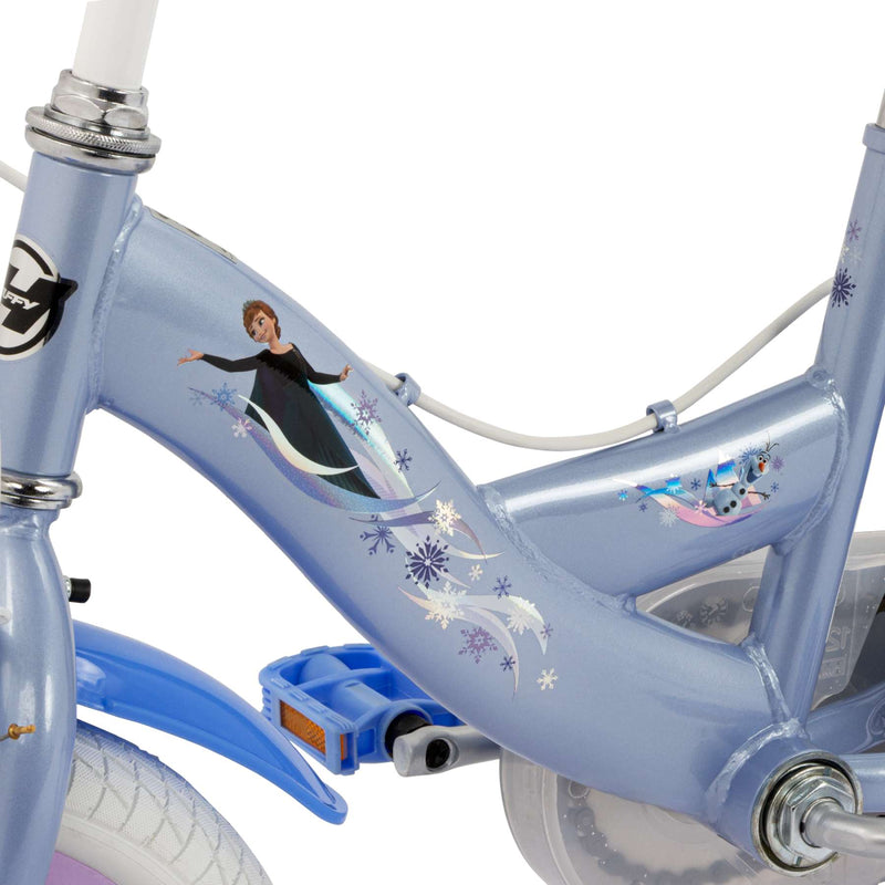 Load image into Gallery viewer, Huffy disney frozen 2 kinderfiets - meisjes - 14 inch - blauw paars - twee handremmen