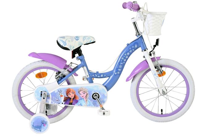 Load image into Gallery viewer, Disney die eiskönigin disney frozen 2 kinderfiets - meisjes - 16 inch - blauw paars - twee handremmen