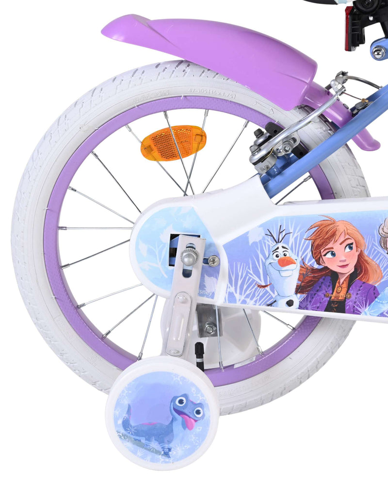 Load image into Gallery viewer, Disney die eiskönigin disney frozen 2 kinderfiets - meisjes - 16 inch - blauw paars - twee handremmen