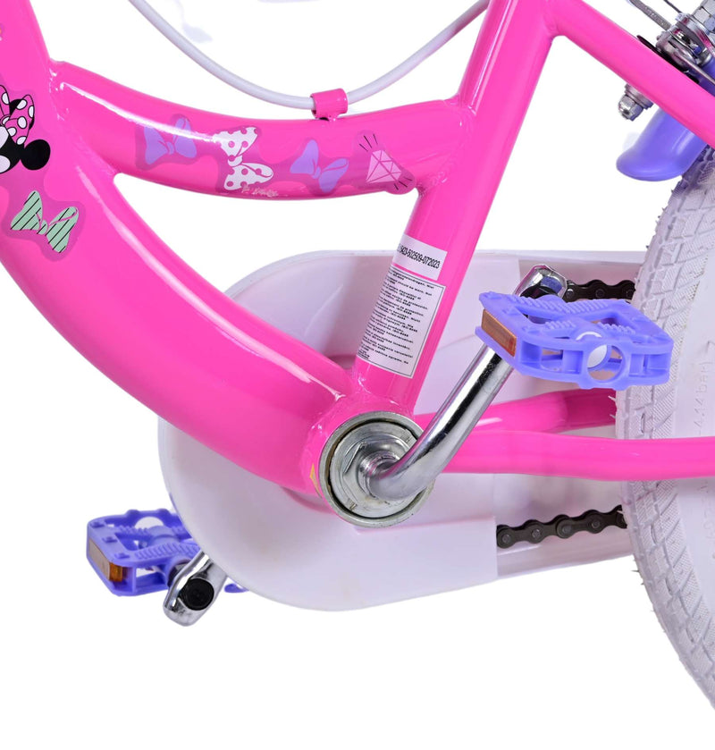 Load image into Gallery viewer, Disney Minnie Kinderfiets Meisjes 16 inch Roze Twee handremmen