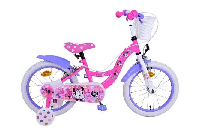 Load image into Gallery viewer, Disney Minnie Kinderfiets Meisjes 16 inch Roze Twee handremmen