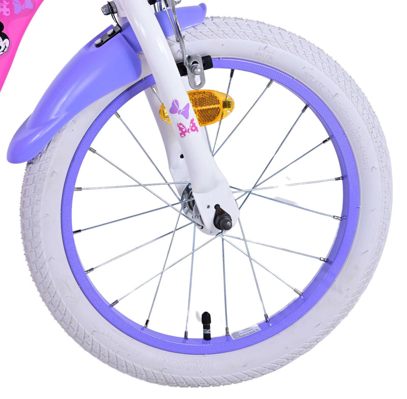 Load image into Gallery viewer, Disney Minnie Kinderfiets Meisjes 16 inch Roze Twee handremmen