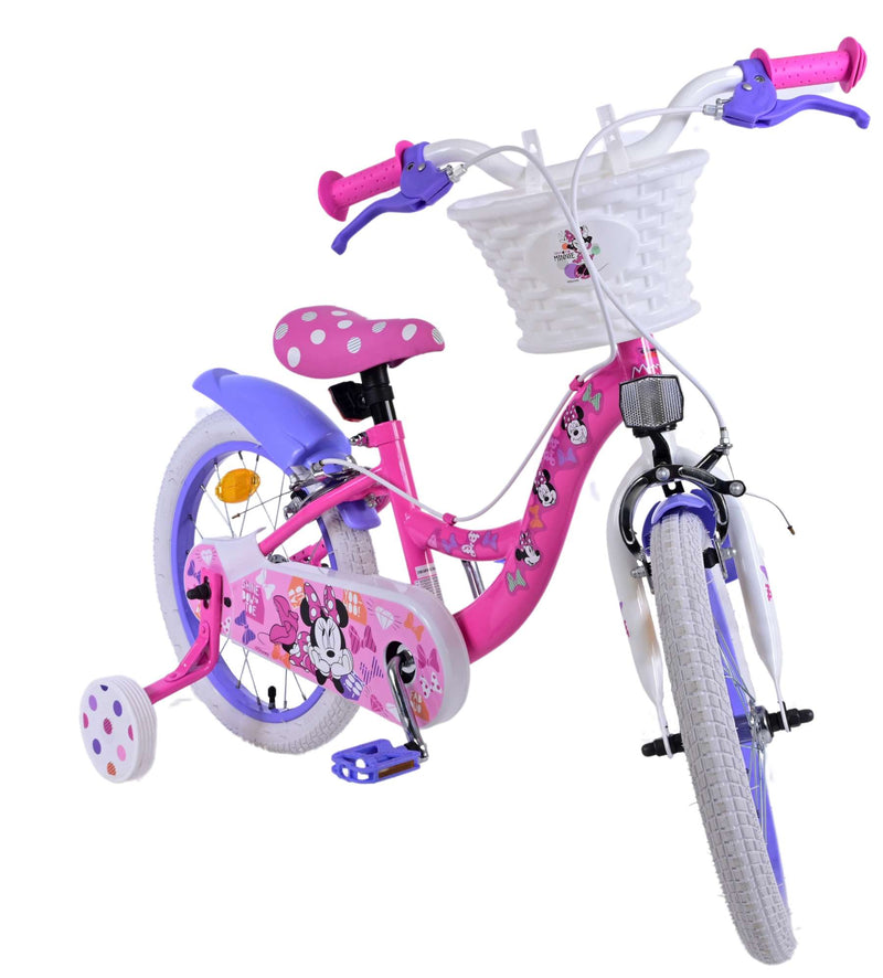 Load image into Gallery viewer, Disney Minnie Kinderfiets Meisjes 16 inch Roze Twee handremmen