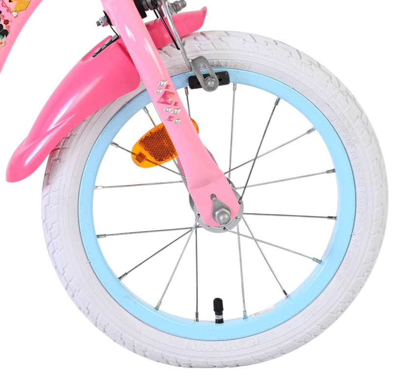 Afbeelding laden in galerijviewer, Volare magic royals kinderfiets - meisjes - 14 inch - roze - twee handremmen