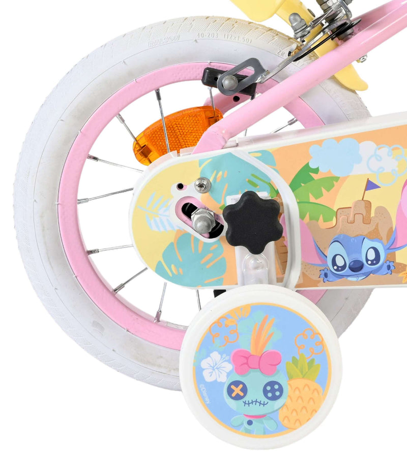 Load image into Gallery viewer, Stich disney stitch kinderfiets - meisjes - 12 inch - twee handremmen - roze