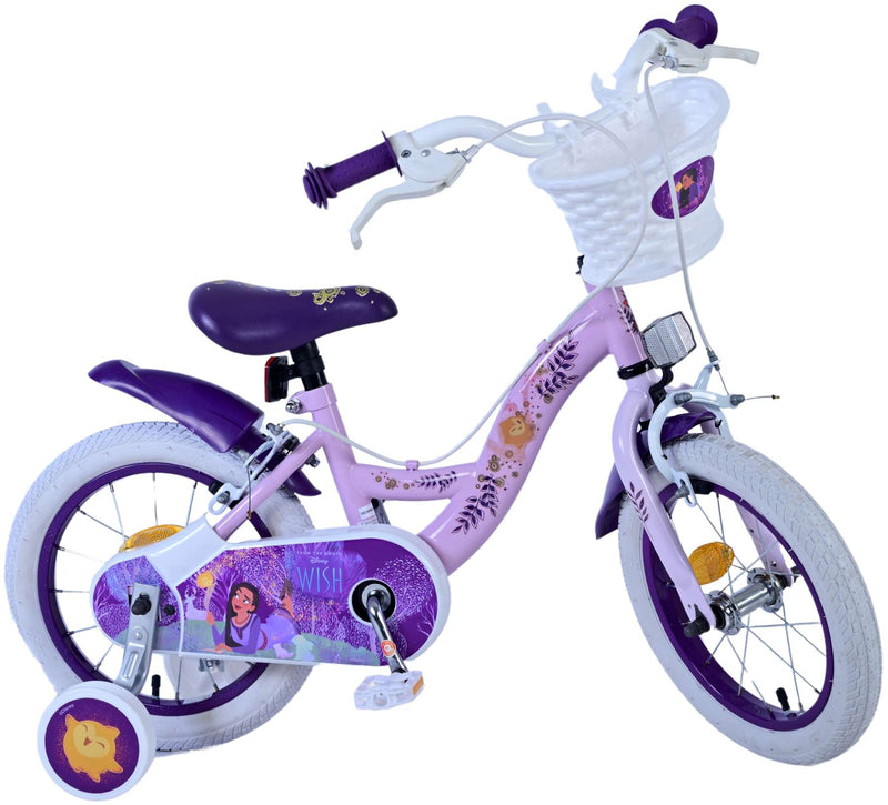 Load image into Gallery viewer, Wish disney kinderfiets - meisjes - 14 inch - paars - twee handremmen