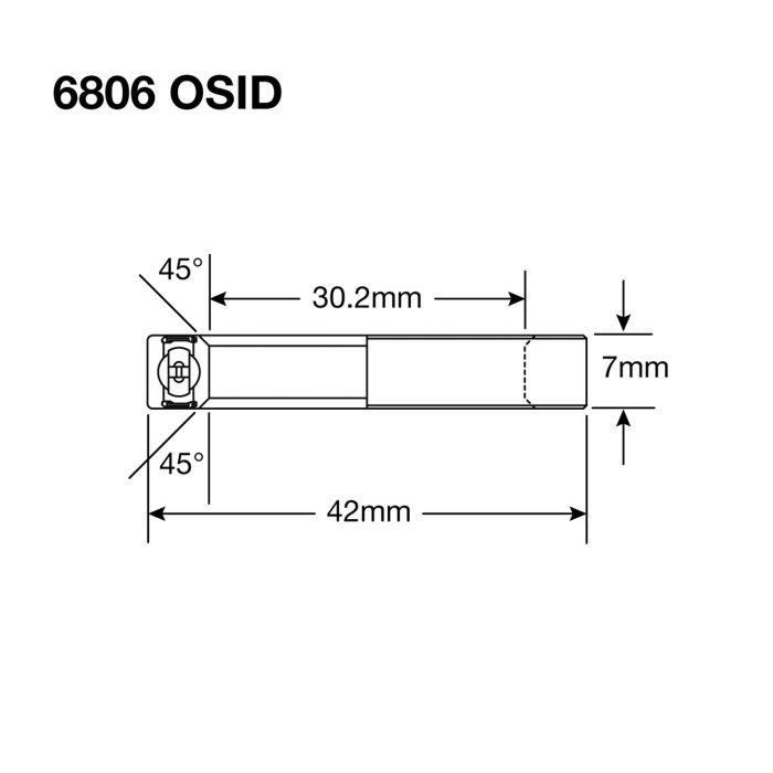Afbeelding laden in galerijviewer, Enduro bearings 6806 llb osid - abec 3 (radial) - 30,2x42x7 (45°)
