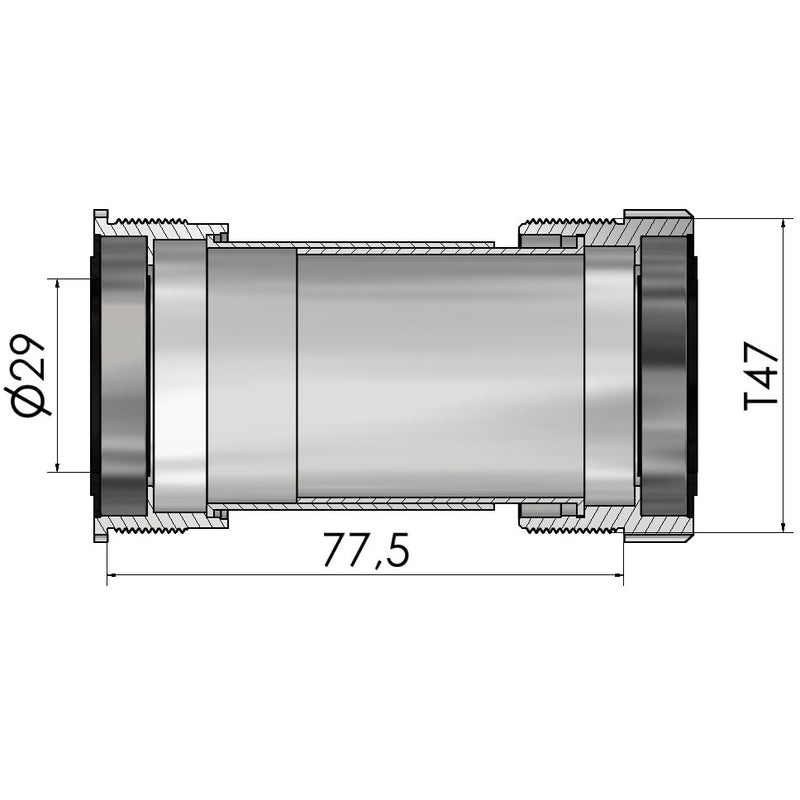 Afbeelding laden in galerijviewer, Elvedes trapas thread fit t47a (cerv�lo) voor sram dub