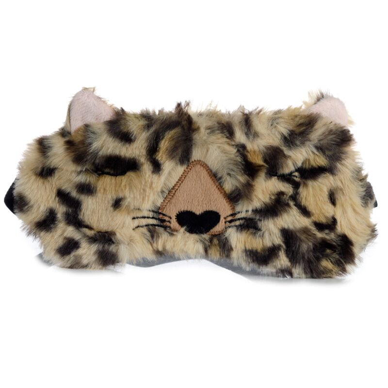 Load image into Gallery viewer, Pluche adoramals luipaard slaapmasker