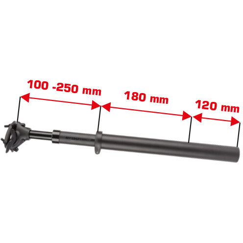 Load image into Gallery viewer, Ergotec verende zadelpen sp-10.0 vario 34,9 550mm zwart