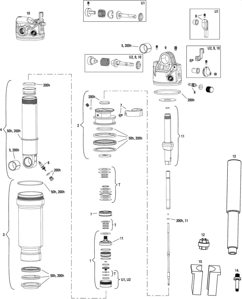 Load image into Gallery viewer, Rockshox federbein sidluxe ultimate 3p rear shock rs sidluxe ult.3p 190 x 37,5mm