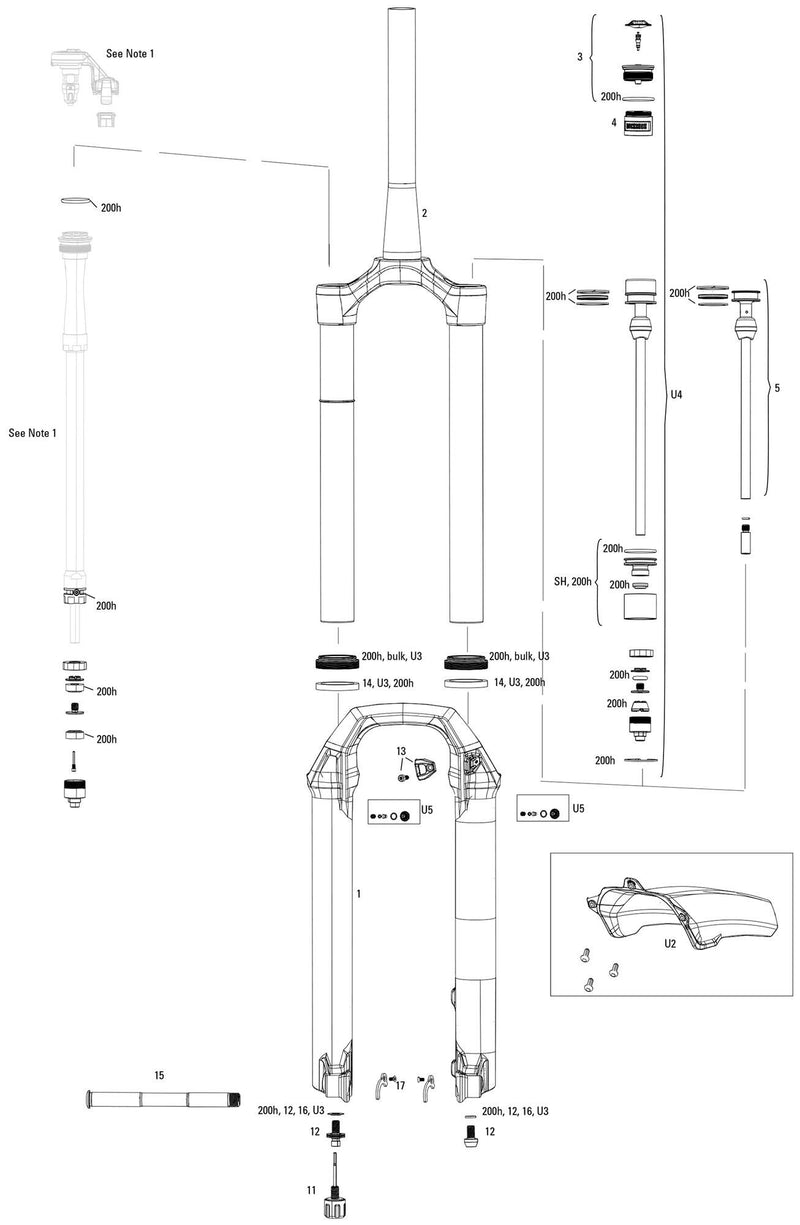 Load image into Gallery viewer, Rockshox verende voorvork pike ultimate flight attendant rs suspension fork pike u 29 140mm 44off red