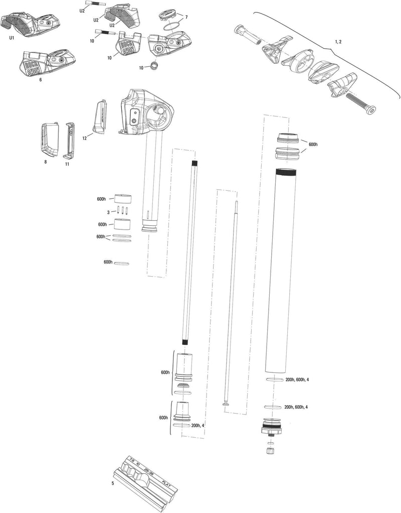 Load image into Gallery viewer, Rockshox vario-zadelpen reverb axs xplr seat post rs reverb axs xplr 27.2 75 mm 400