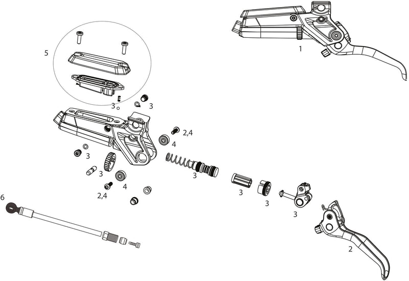 Load image into Gallery viewer, Sram bremshebel brake lever code stealth coml.dark polar
