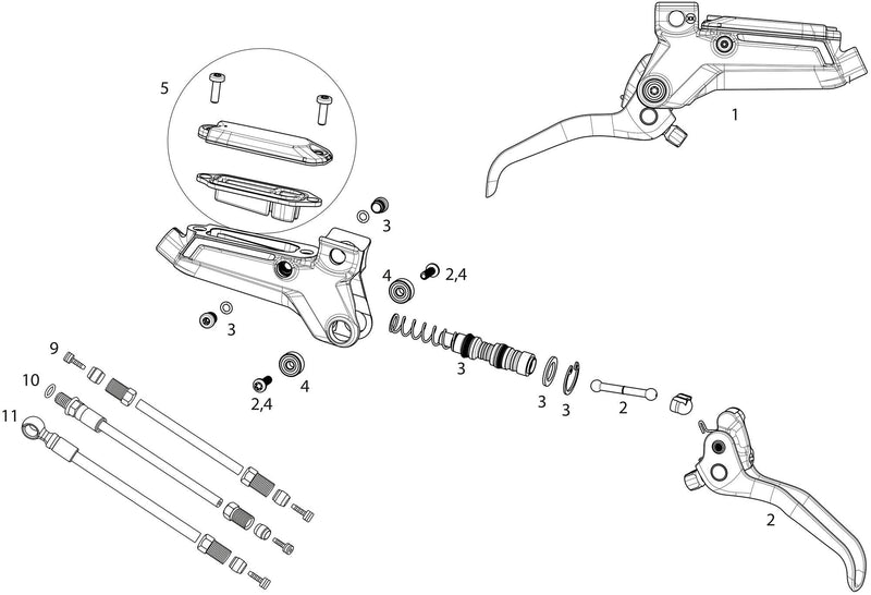 Load image into Gallery viewer, Sram schijfrem level ultimate stealth s-brake level ult stealth 2p fr 950mm