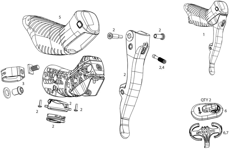 Load image into Gallery viewer, Sram schijfrem red axs e1 disc brake red axs e1 right 950mm line