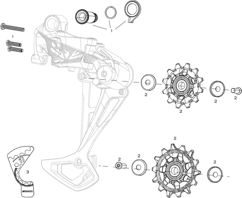 Load image into Gallery viewer, Sram schaltwerk sx eagle rear derail. sx eagle 12sp black