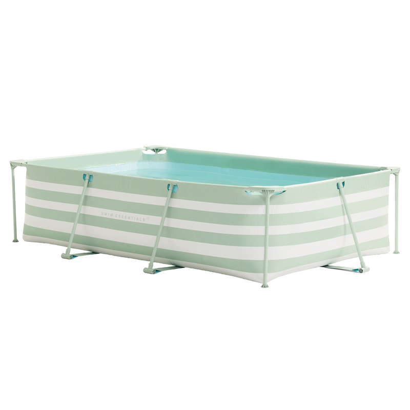 Afbeelding laden in galerijviewer, Swim essentials luxe groen gestreept zwembad, 300x200x75cm