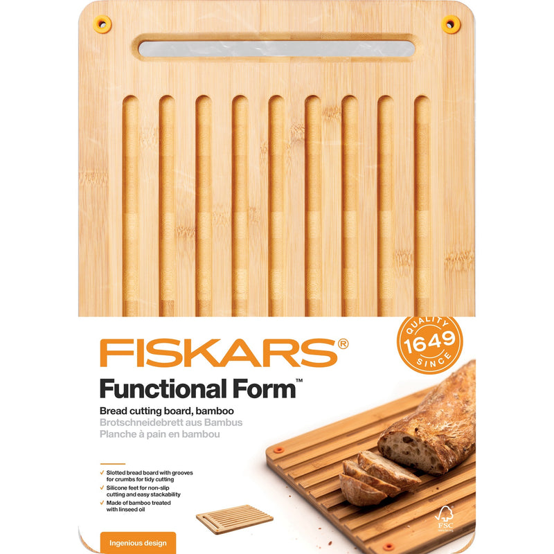 Load image into Gallery viewer, Fiskars Functional Form Bamboe broodsnijplank