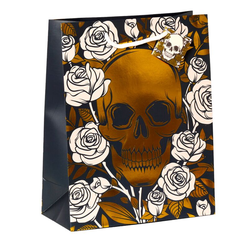 Load image into Gallery viewer, Metallic schedel rozen - cadeautasje large