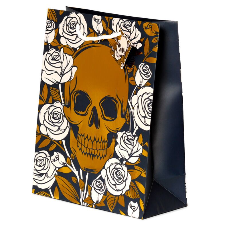 Load image into Gallery viewer, Metallic schedel rozen - cadeautasje large