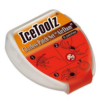 Afbeelding laden in galerijviewer, IceToolz Zelfklevende bandenplakkers AirDam 24056J5 50 doosjes à 6 stuks (in pot)