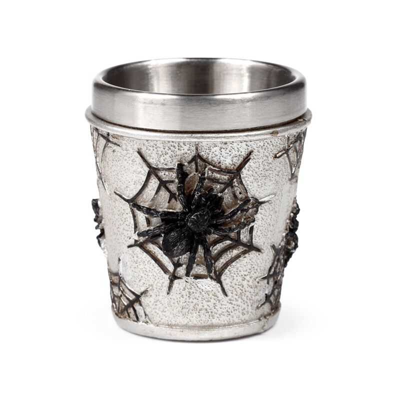 Afbeelding laden in galerijviewer, Decoratief spinnenweb borrelglaasje shot glas