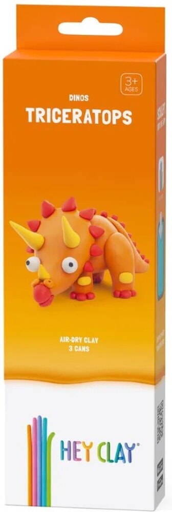 Load image into Gallery viewer, Hey-clay triceratops 3 cans boetseerklei