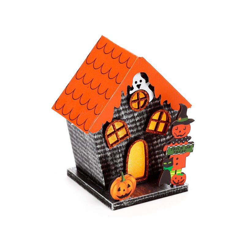 Load image into Gallery viewer, Griezelig trick or treat pompoen huis halloween led decoratie