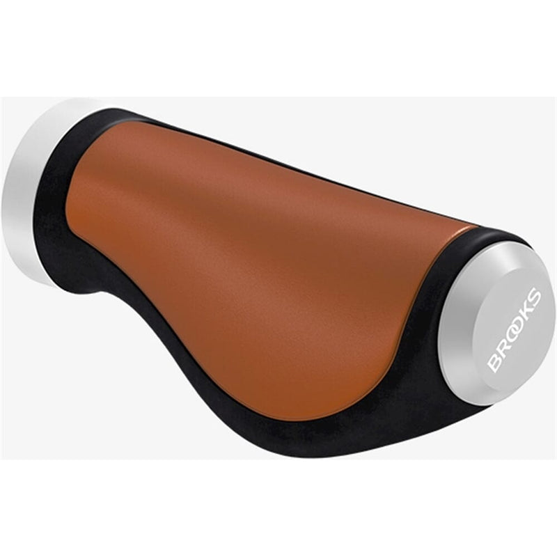Load image into Gallery viewer, Brooks Handvatten Ergonomic Leather grip 100 130mm honey