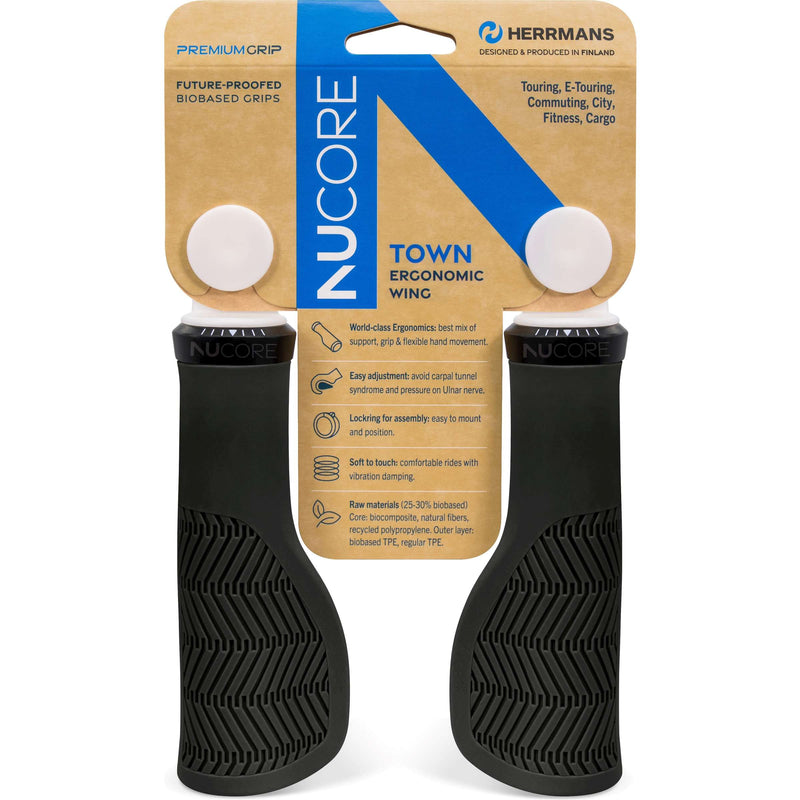 Load image into Gallery viewer, Herrmans handvatset nucore town wave 130 130mm zwart