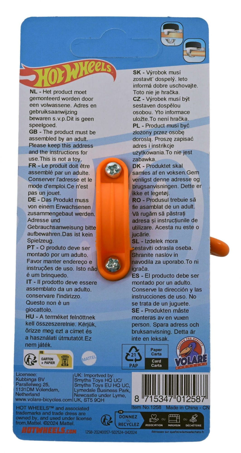Load image into Gallery viewer, Volare hot wheels fietsbel - jongens - oranje - zwart