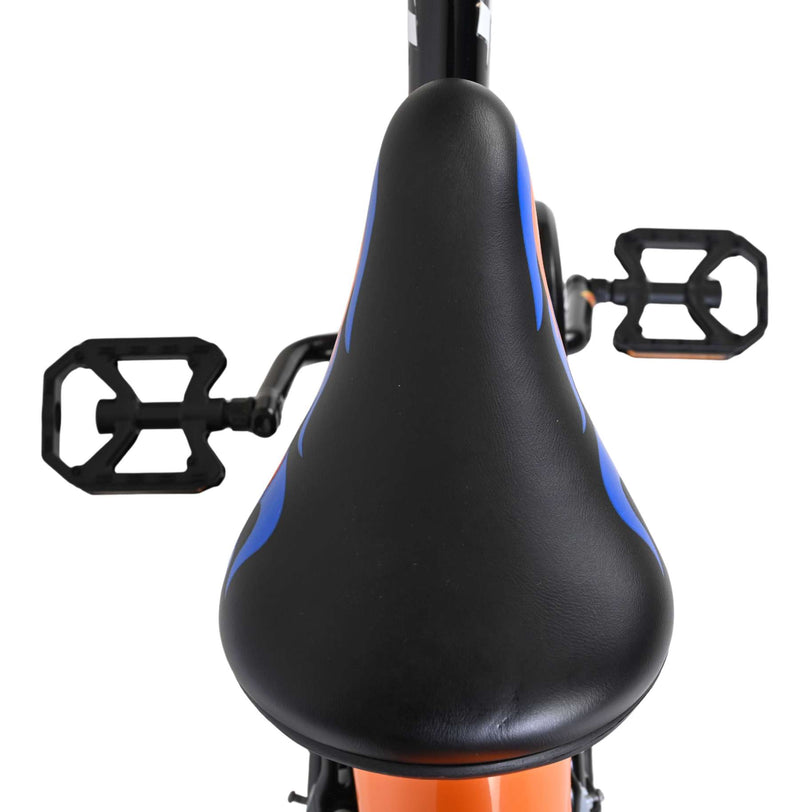 Load image into Gallery viewer, Heiße räder hot wheels kinderfiets - jongens - 16 inch - zwart oranje blauw - twee handremmen