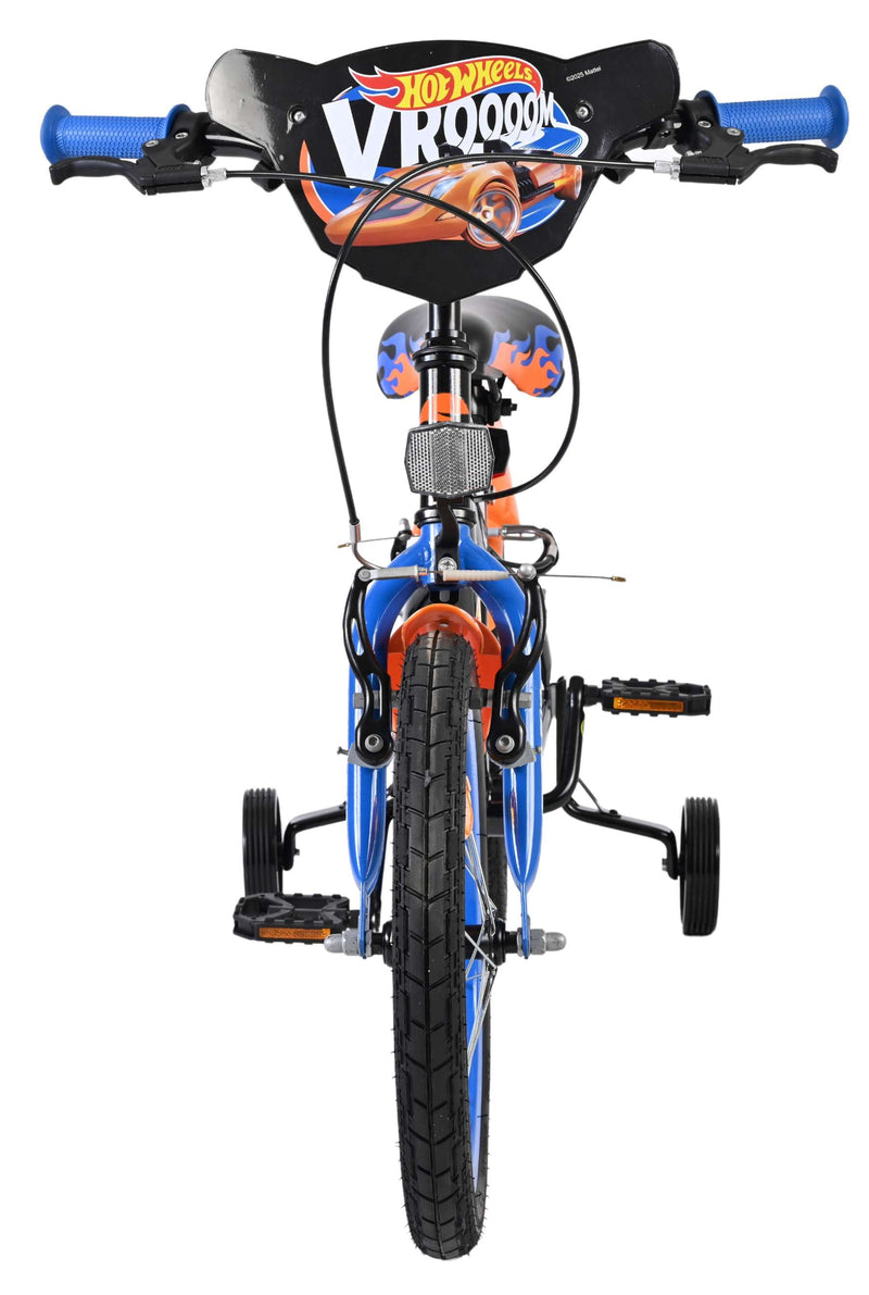 Load image into Gallery viewer, Heiße räder hot wheels kinderfiets - jongens - 16 inch - zwart oranje blauw - twee handremmen